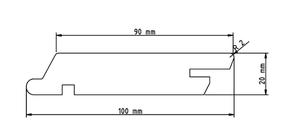 20x100 mm UPB Tiga Rhombusleiste