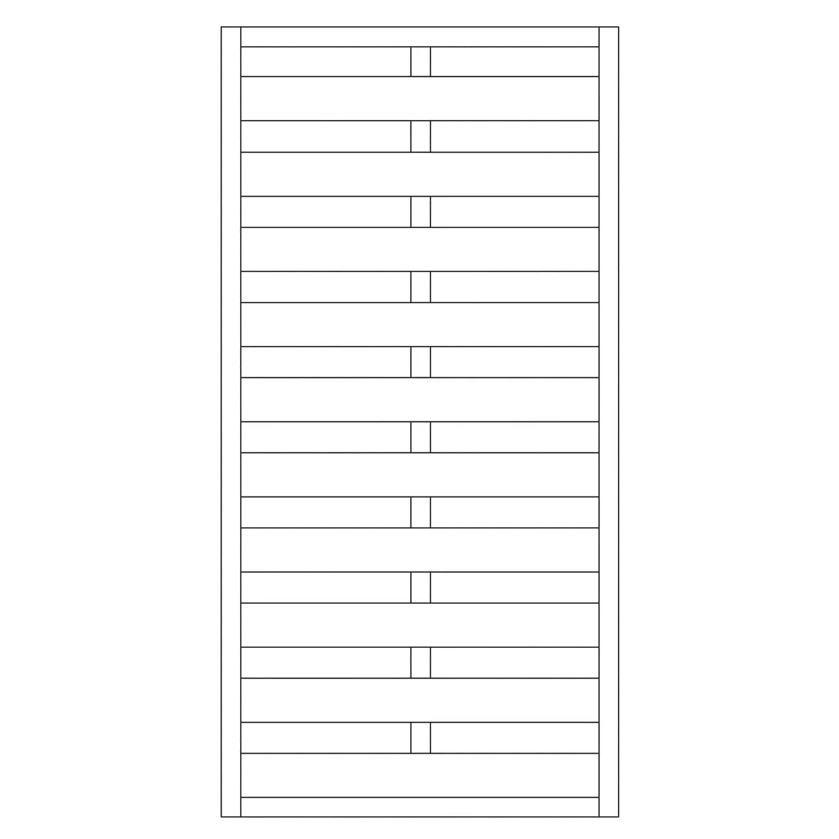 Sichtblende gerade  90x180cm