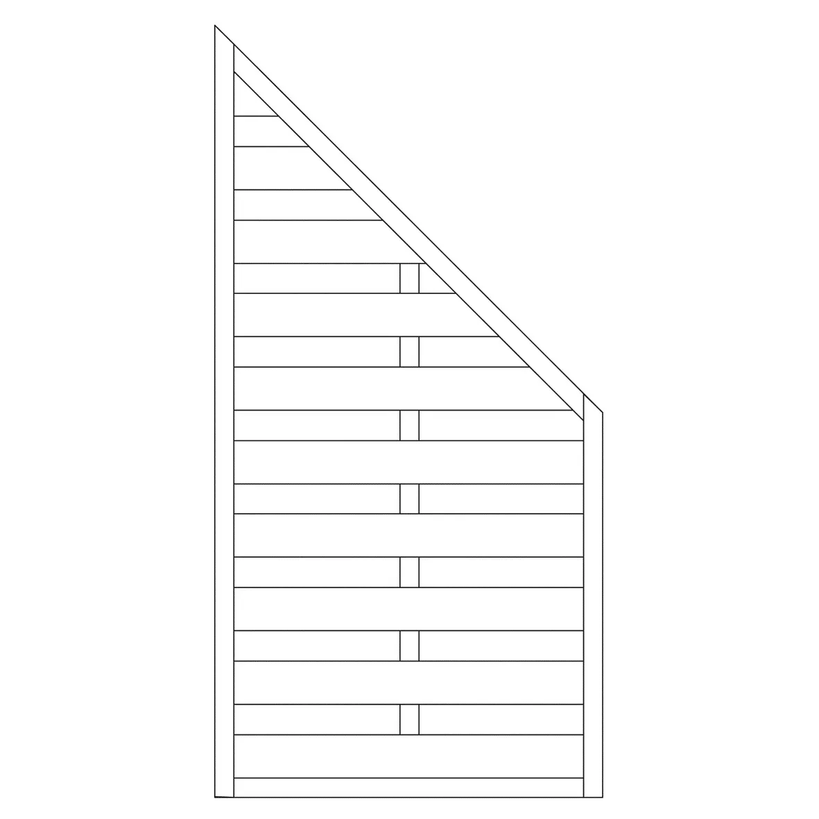 Sichtblende  Abschlu&szlig; 90x180/90 cm