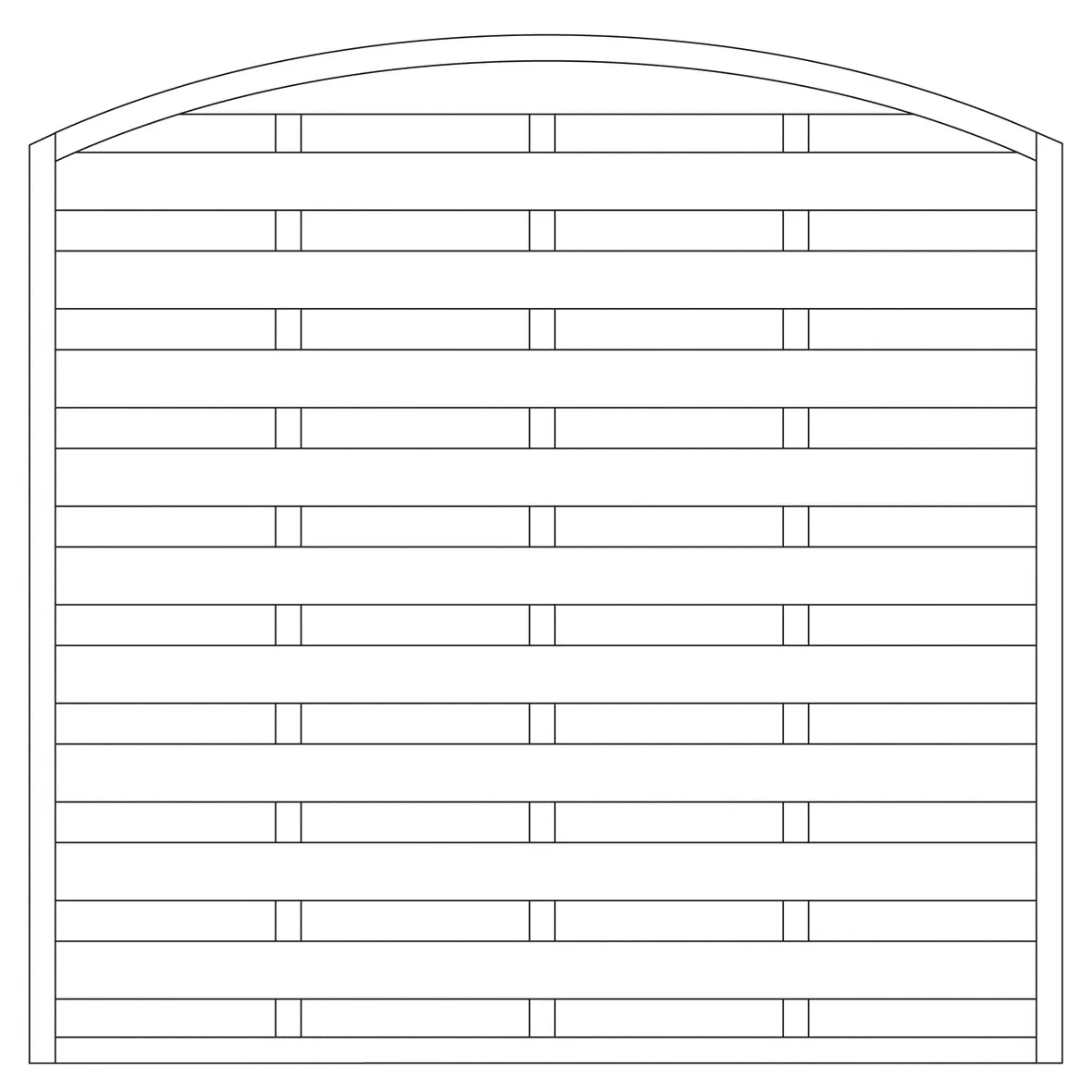 Sichtblende Bogen 180x180/160 cm