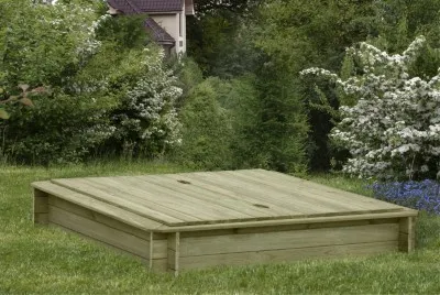 Sandkasten Abdeckung 2-teilig 152x152cm