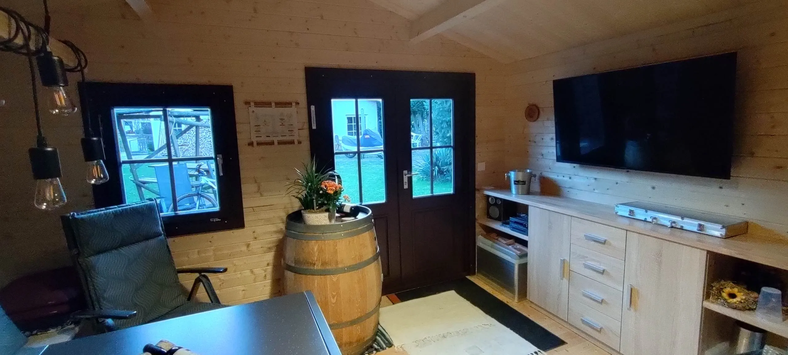 Zuluna Blockhaus 390x390cm, Satteldach