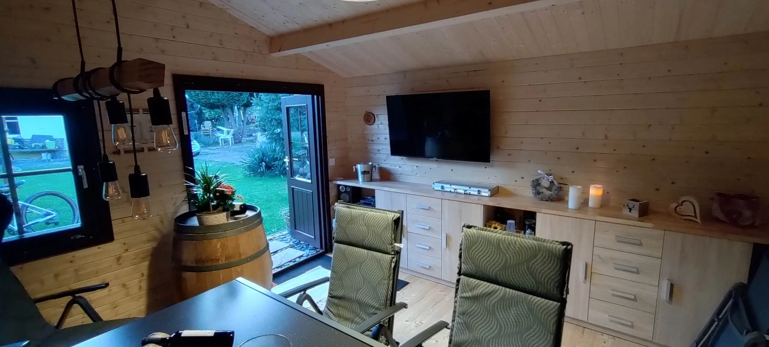 Zuluna Blockhaus 390x390cm, Satteldach