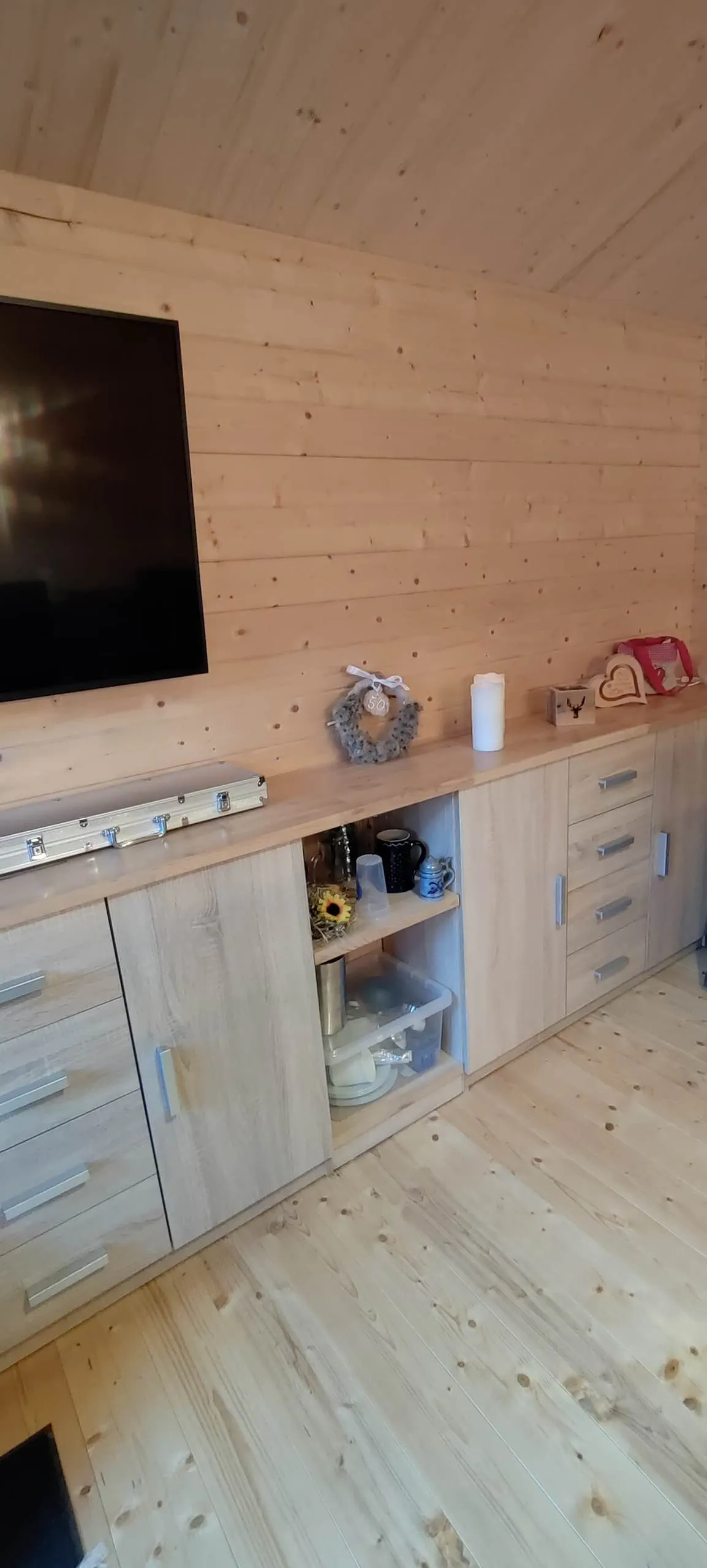 Zuluna Blockhaus 390x390cm, Satteldach
