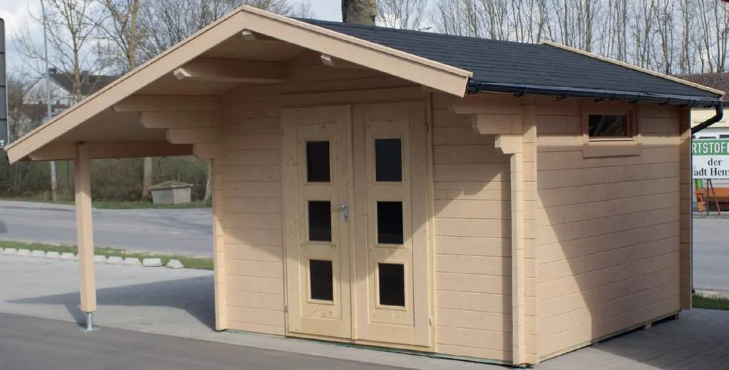 Zuluna Blockhaus 300x300cm, Satteldach