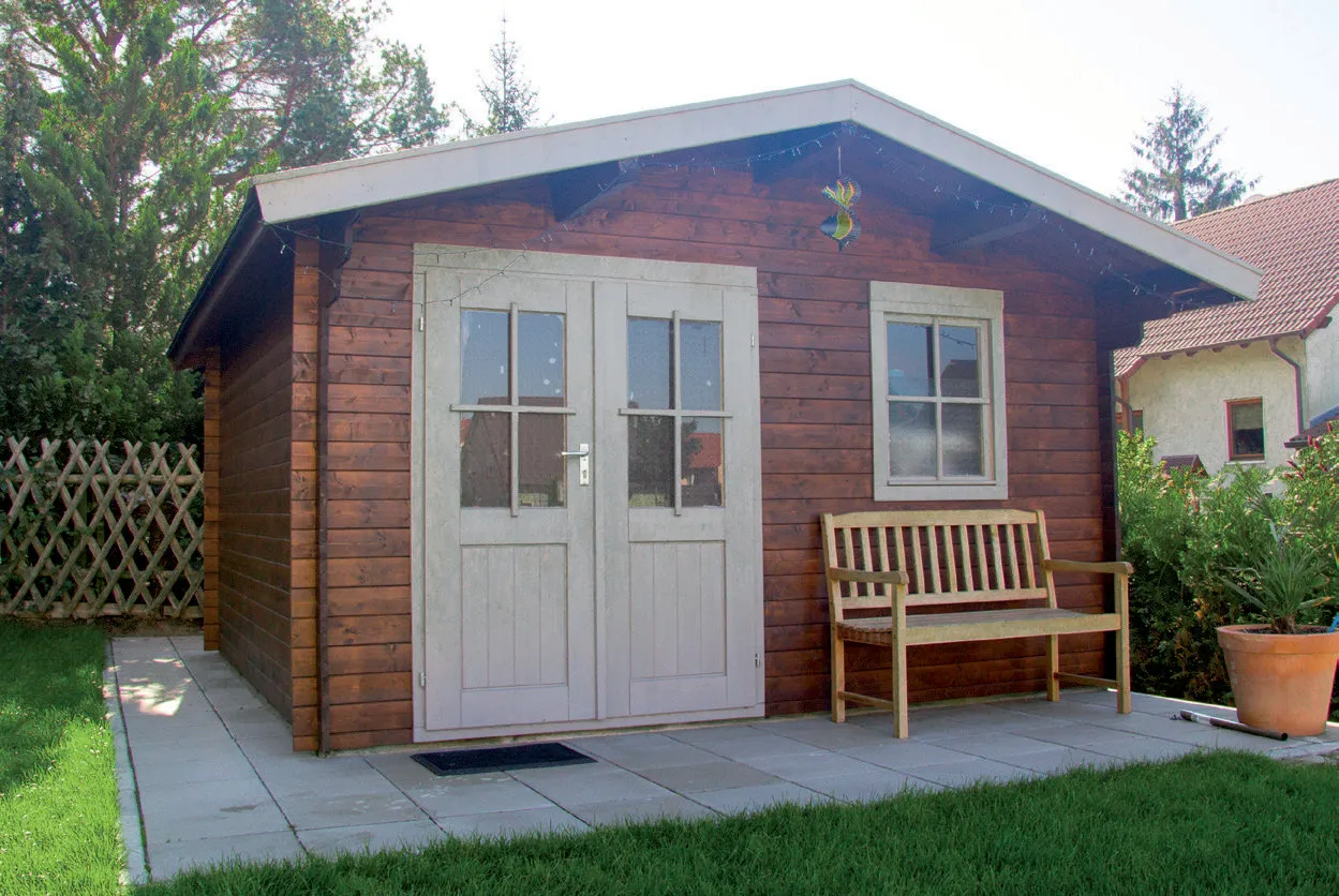 Zuluna Blockhaus 390x390cm, Satteldach
