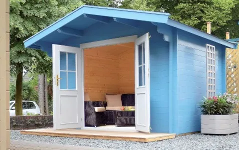 Zuluna Blockhaus 300x300cm, Satteldach