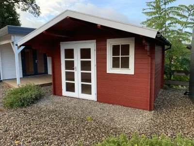 Zuluna Blockhaus 380x380cm, Satteldach