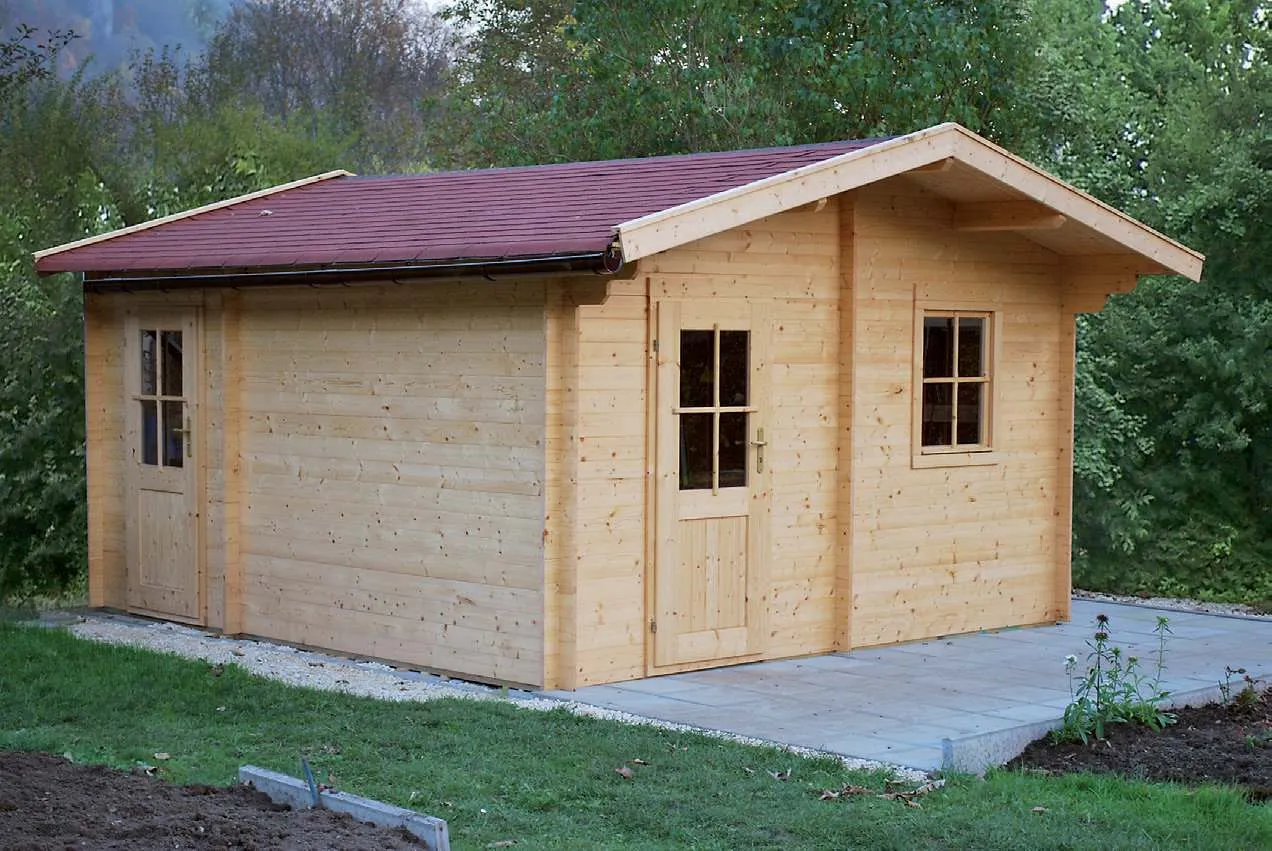 Zuluna Blockhaus 380x420cm, Satteldach