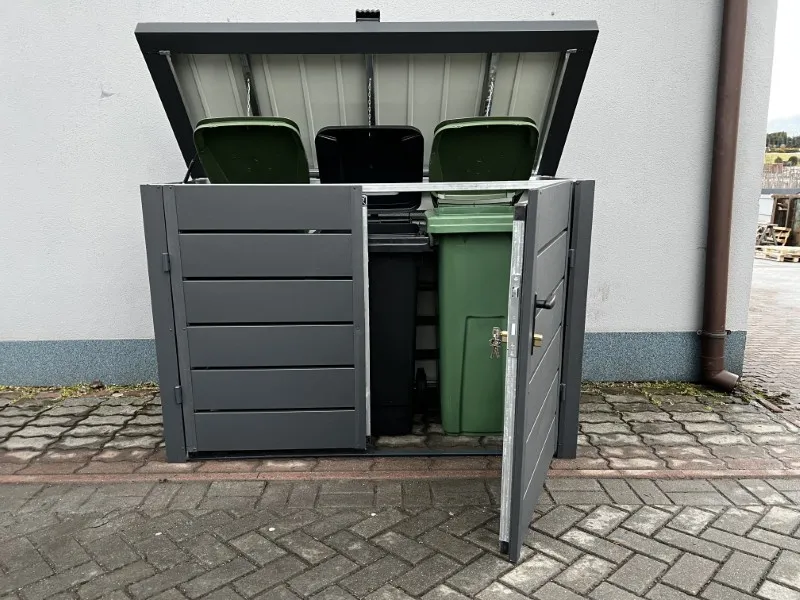 M&uuml;lltonnenbox MAFAL 4 x 120L Tonnen
