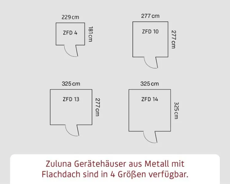 Zuluna Metallgartenhaus 277 x 277 cm