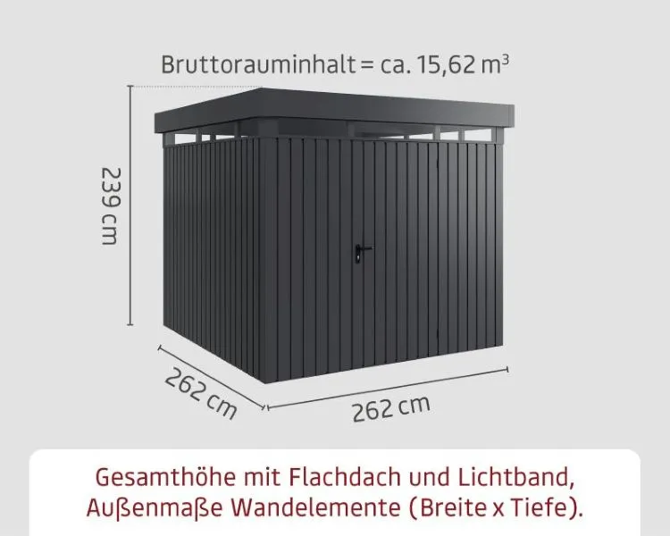 Zuluna Metallgartenhaus 277 x 277 cm