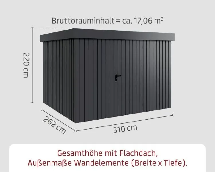 Zuluna Metallgartenhaus 325 x 277 cm B/T