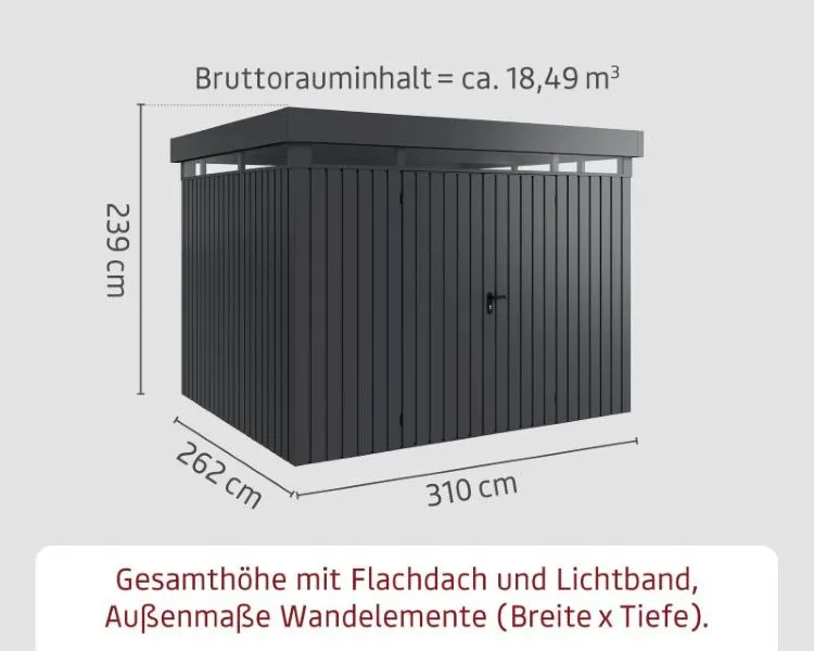 Zuluna Metallgartenhaus 325 x 277 cm B/T