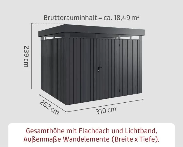 Zuluna Metallgartenhaus 325 x 277 cm B/T