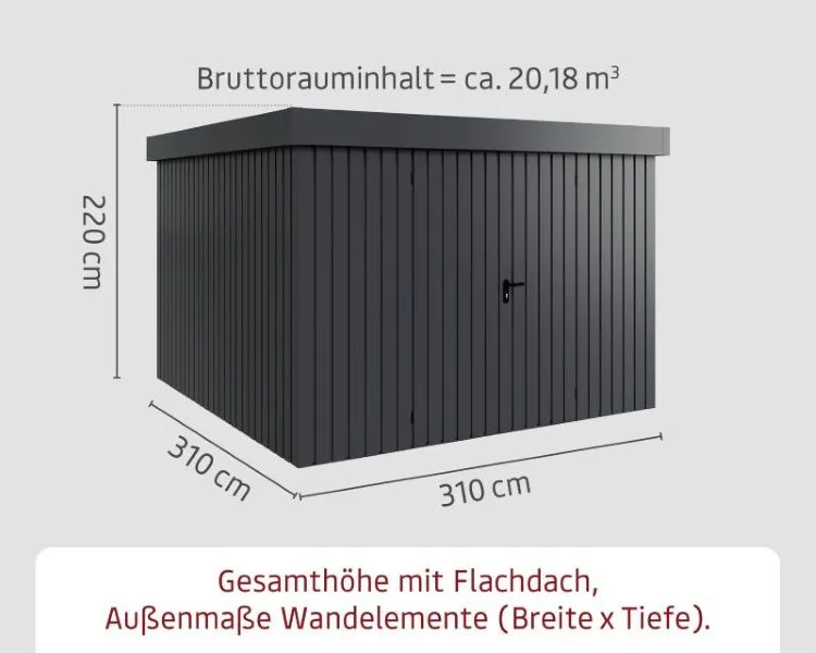 Zuluna Metallgartenhaus 325 x 325 cm