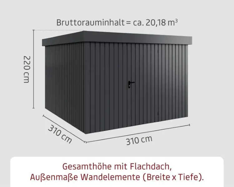 Zuluna Metallgartenhaus 325 x 325 cm
