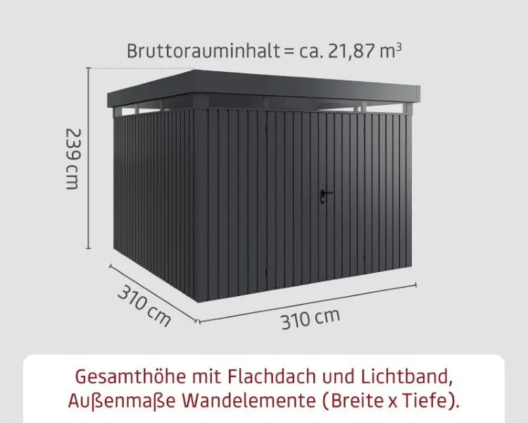Zuluna Metallgartenhaus 325 x 325 cm