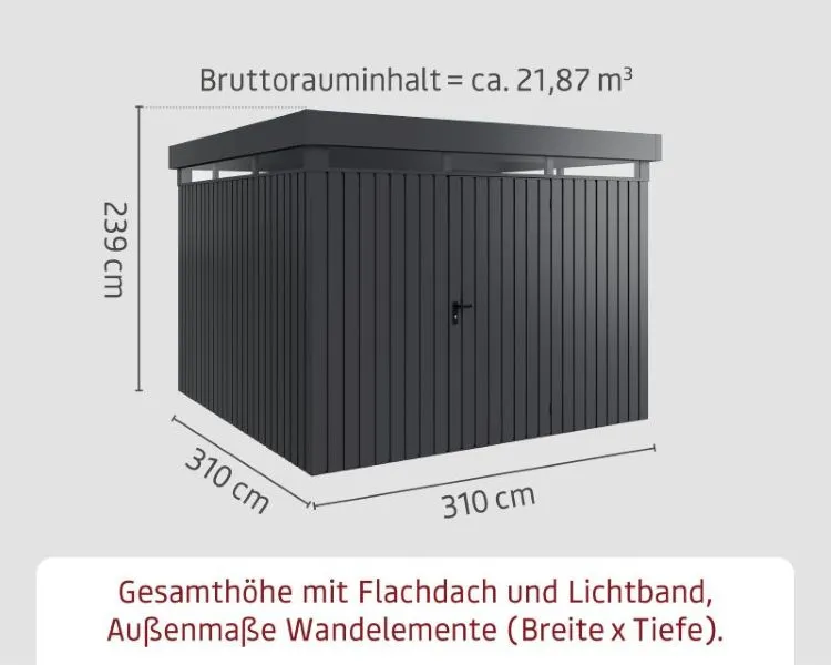 Zuluna Metallgartenhaus 325 x 325 cm