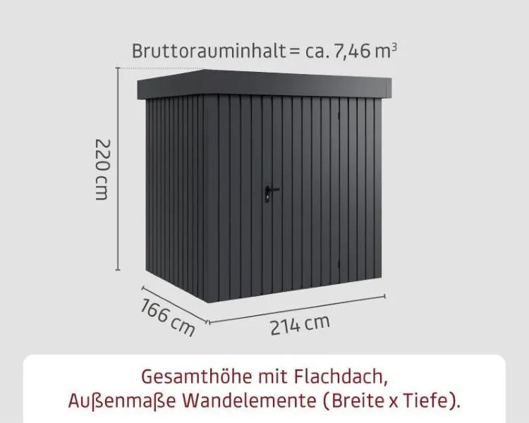 Zuluna Metallgartenhaus 229 x 181 cm B/T