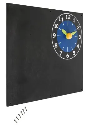 Wandtafel mit Uhr              50 x 60cm