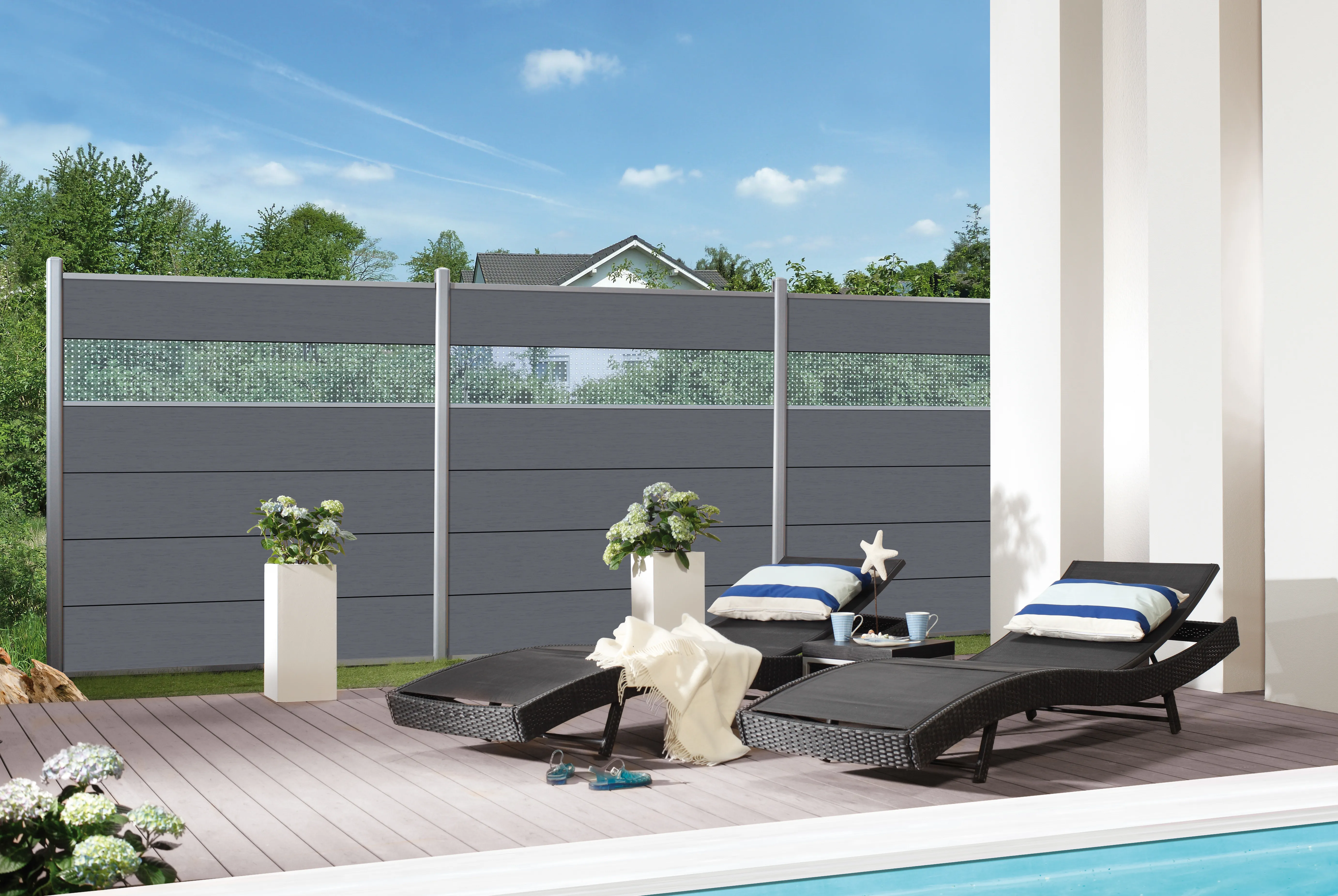 Sichtblende System WPC  178 x 183cm