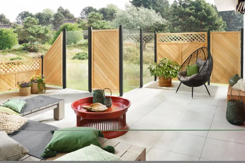 Glaselement Klar Rechteck 120 x 180cm