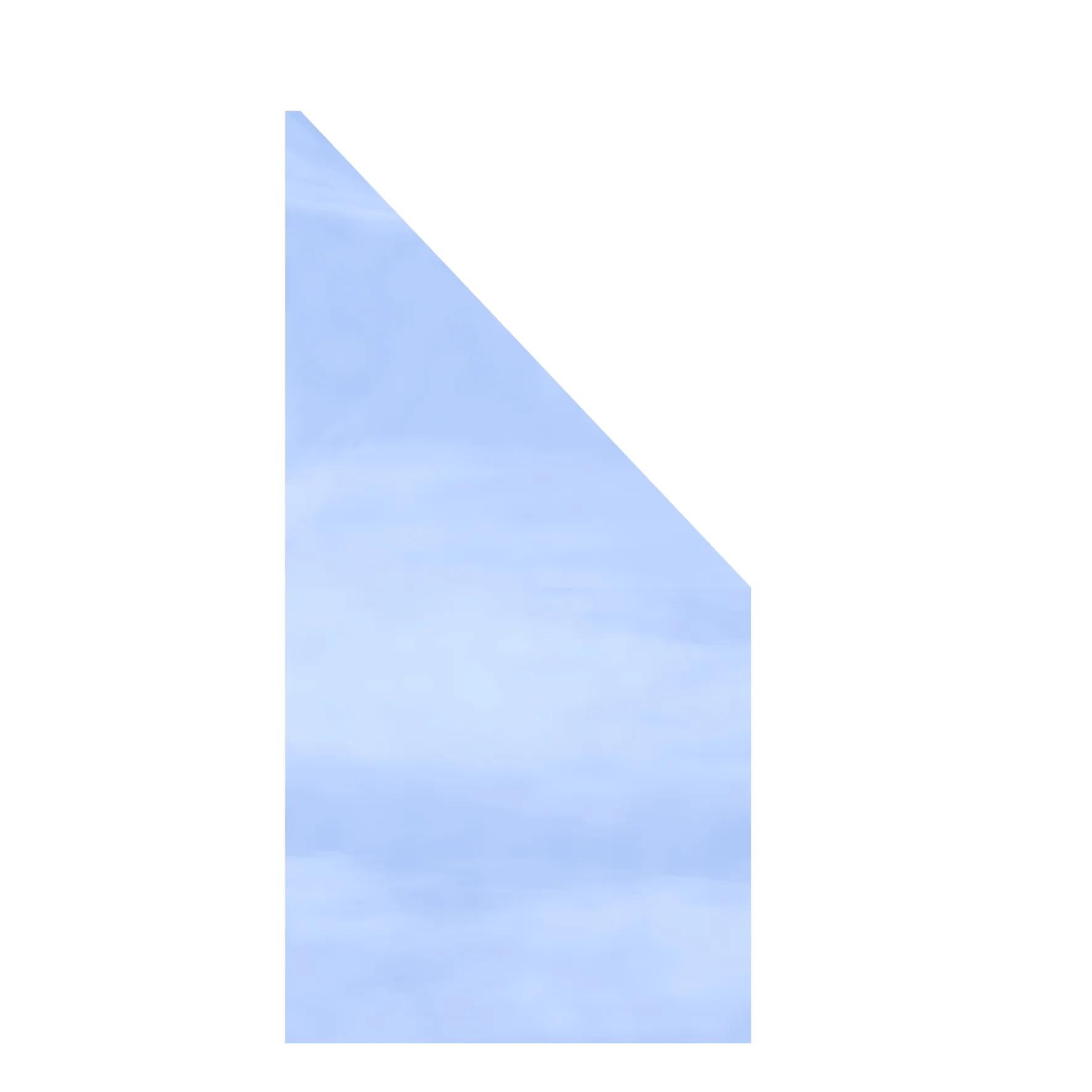 Glaselement Klar Abschluss 90 x 180/90cm