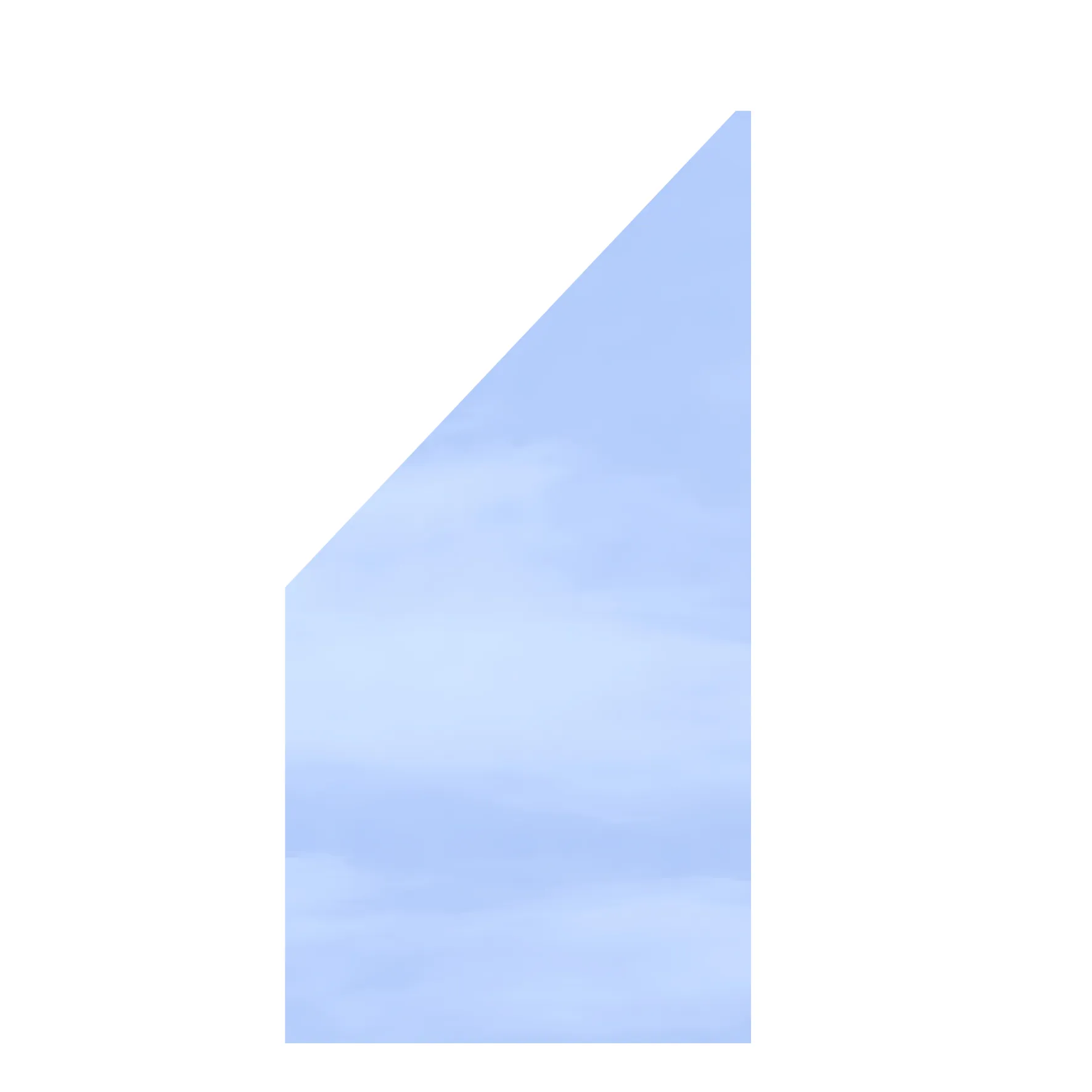 Glaselement Klar Abschluss 90 x 180/90cm