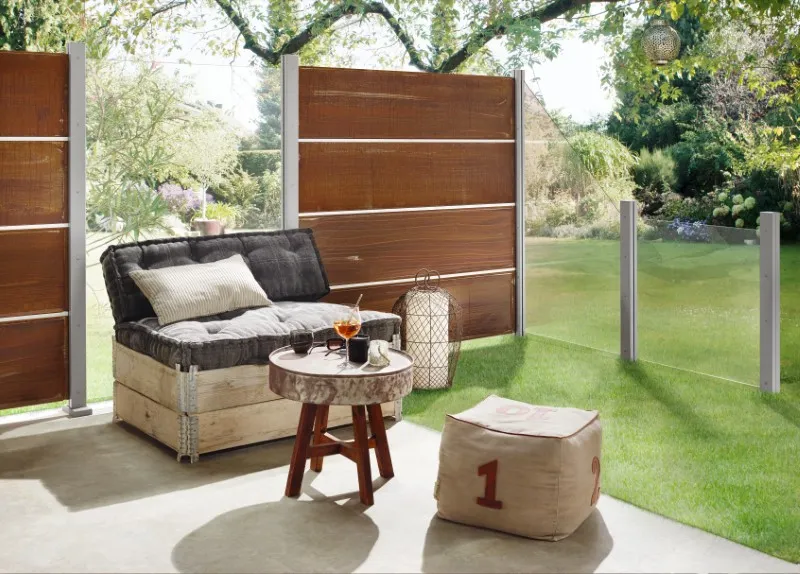 Glaselement Klar Rechteck 90 x 90cm