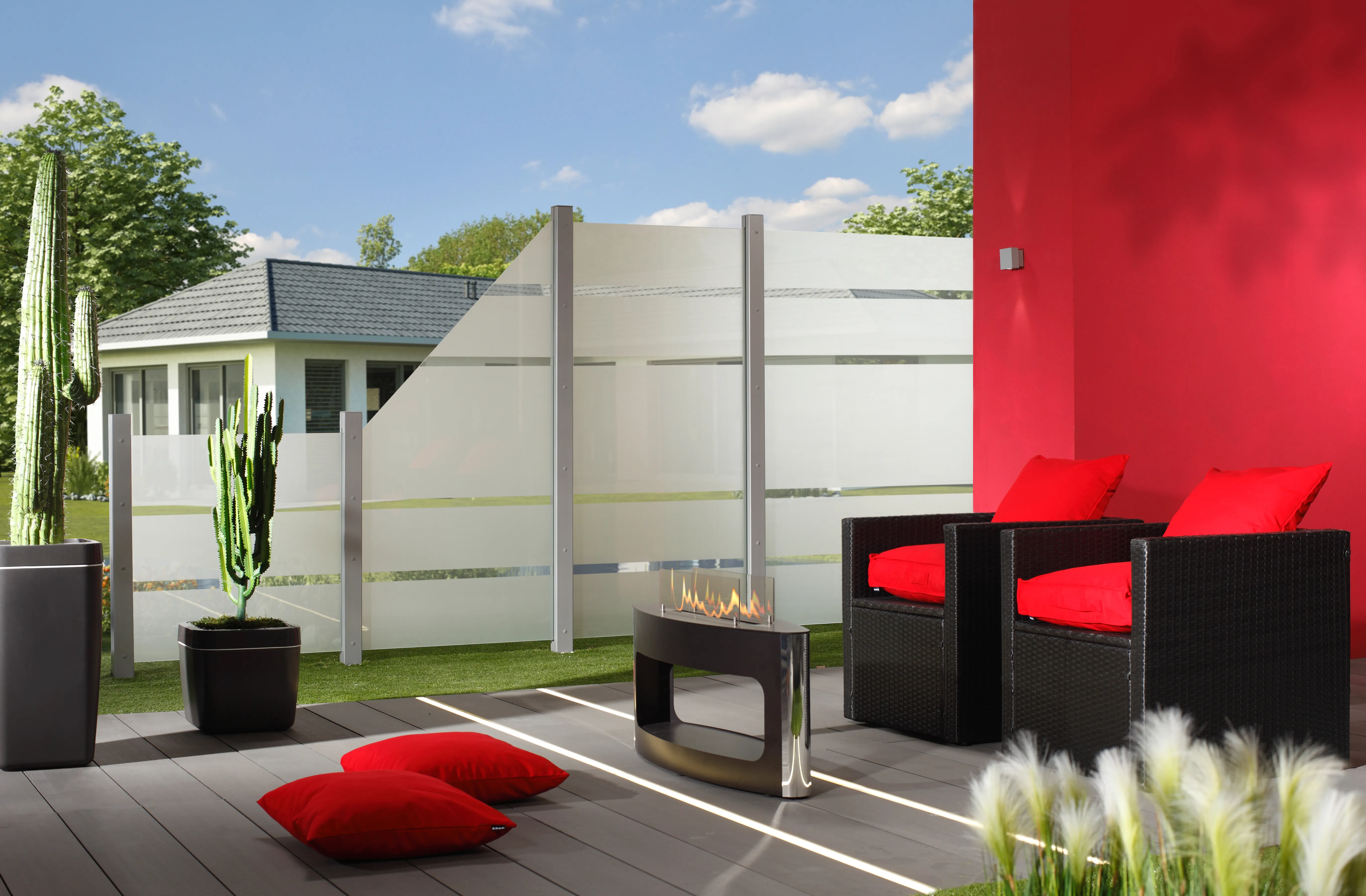 Glaselement Alpha Rechteck 90 x 90cm