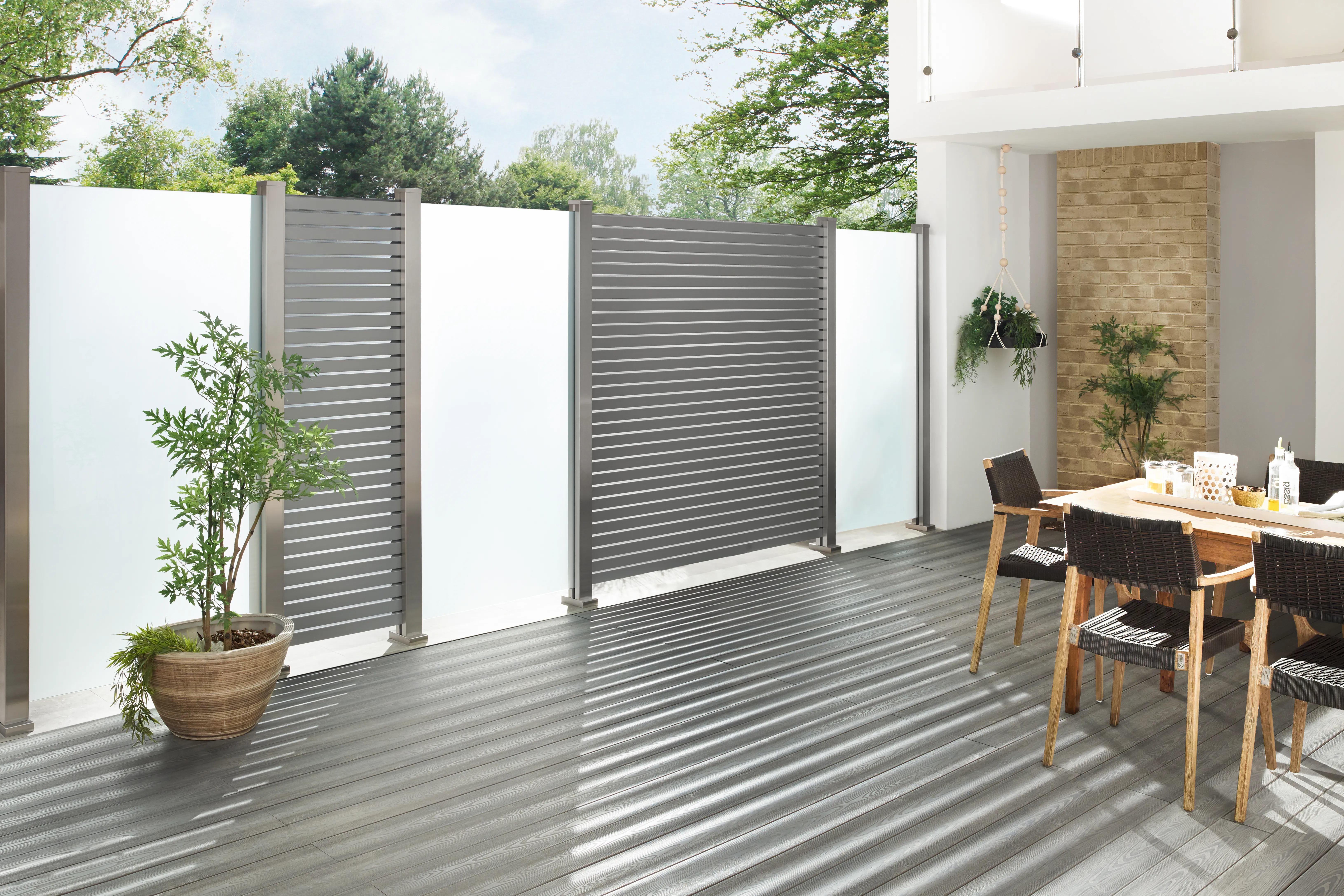 Glaselement Matt Rechteck 120 x 180cm