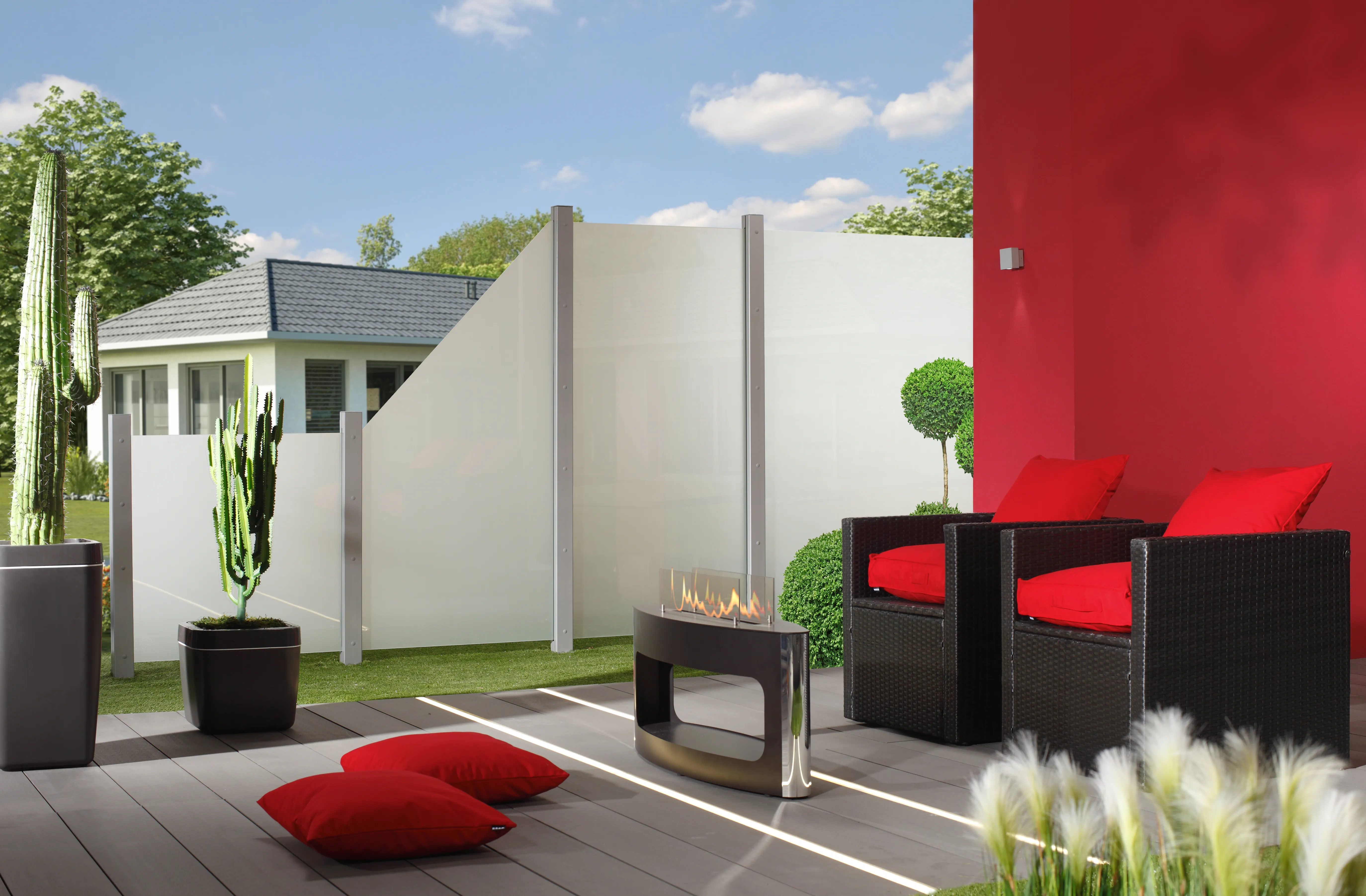 Glaselement Matt Rechteck 90 x 90cm