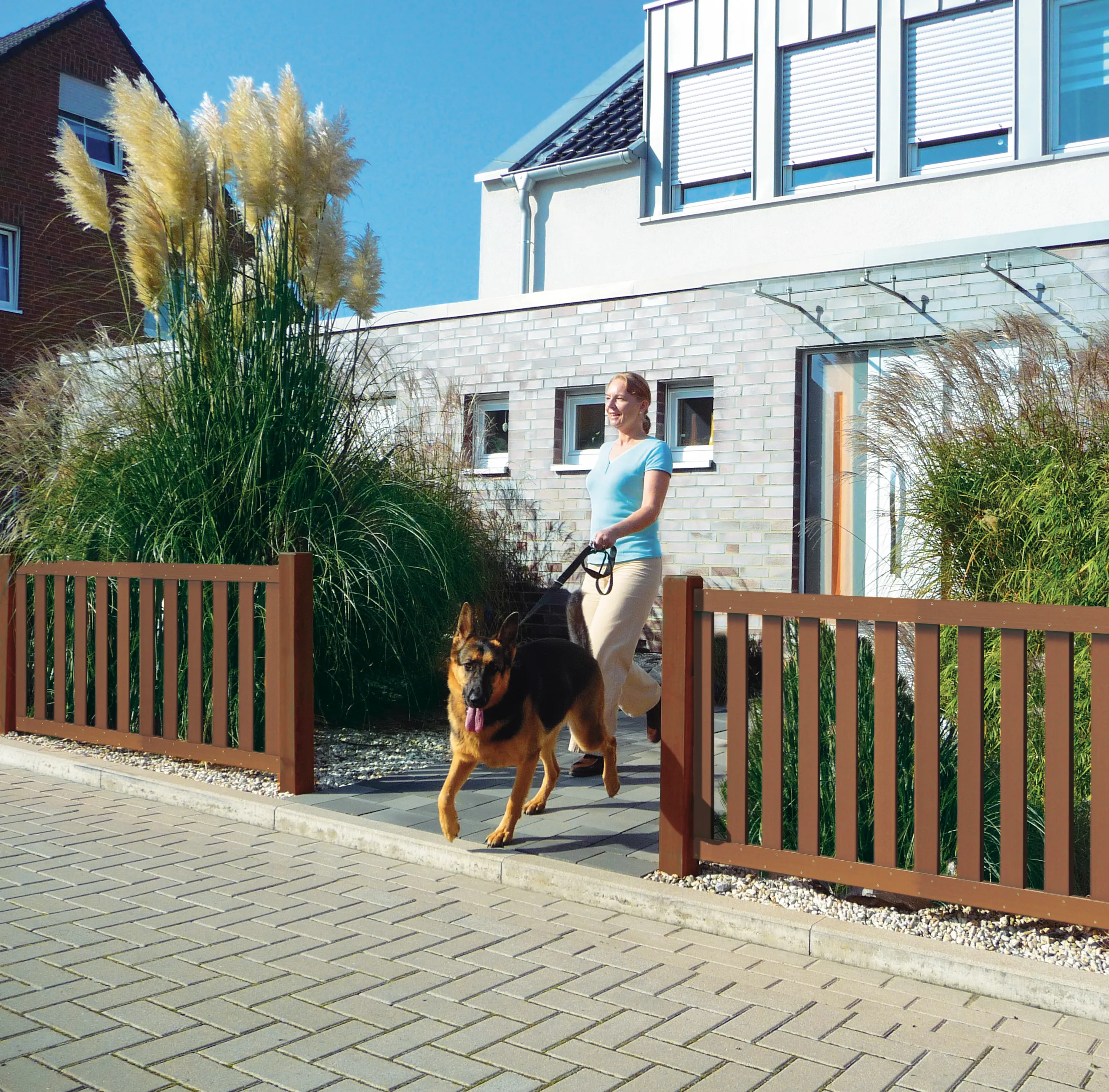 Vorgartenzaun Raja WPC 149 x 85cm