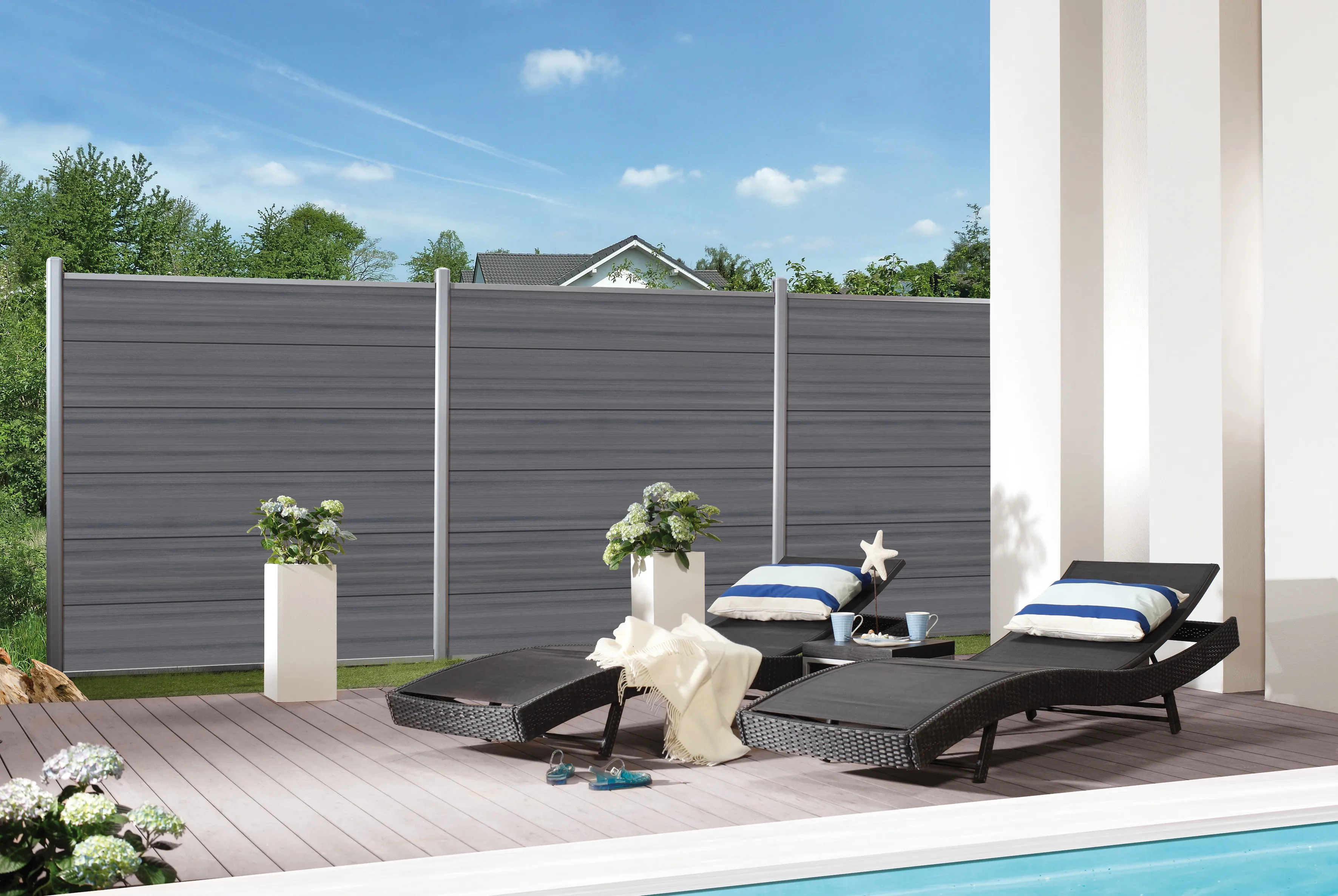 Sichtblende System WPC Platinum XL