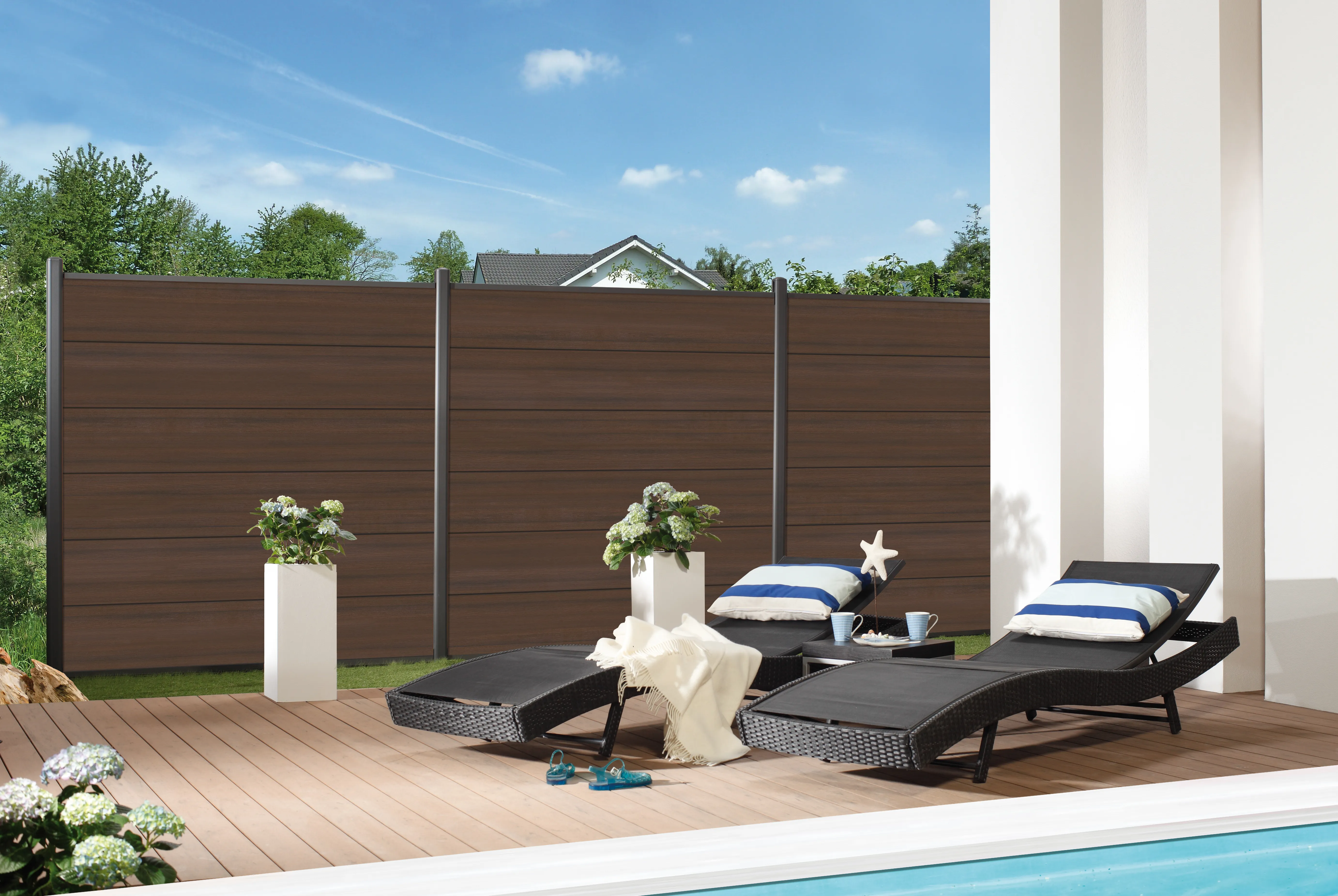 Sichtblende System WPC Platinum XL