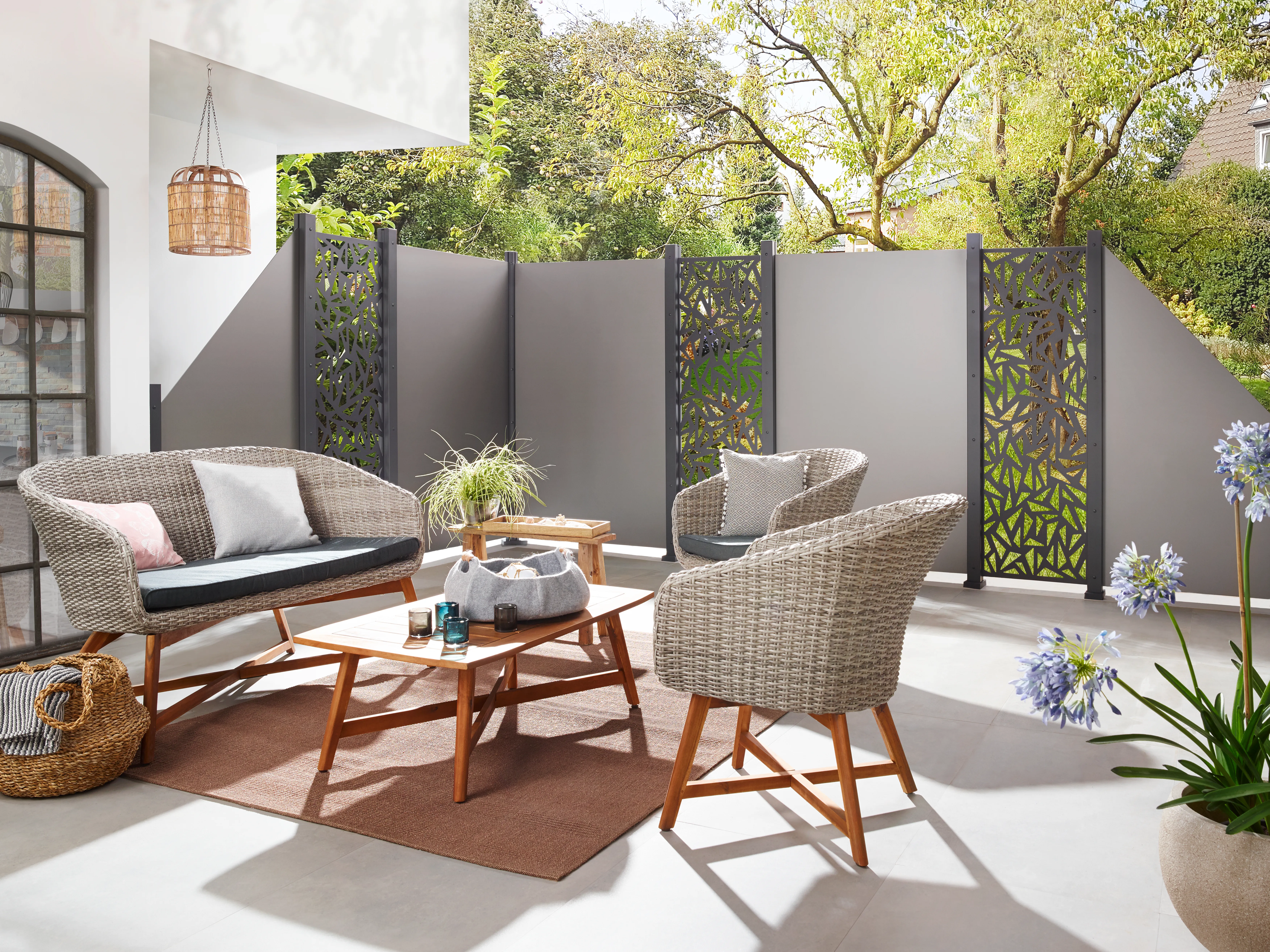 Sichtblende Board-Element 90 x 90cm