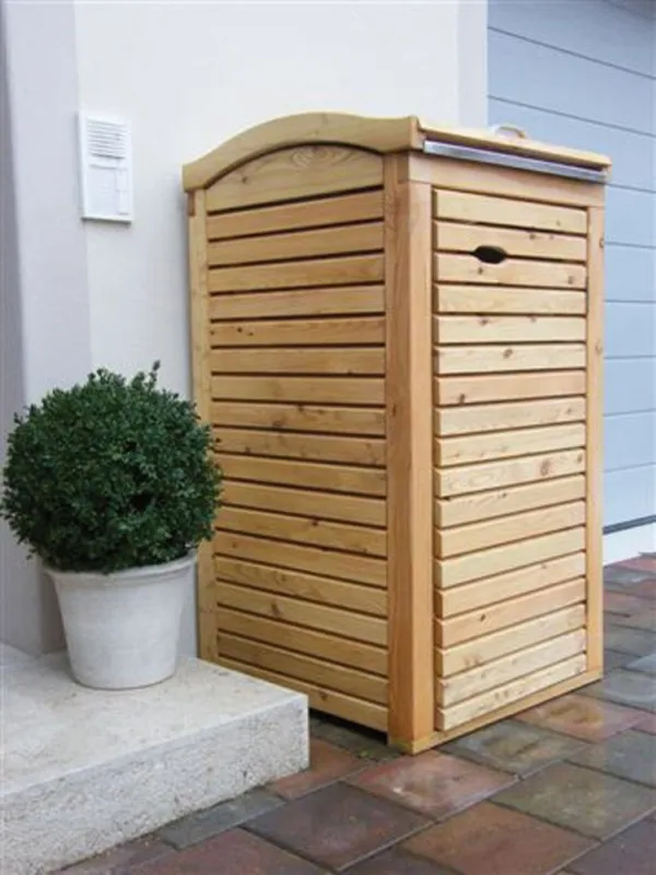 M&uuml;lltonnenbox           80x90x130/137 cm