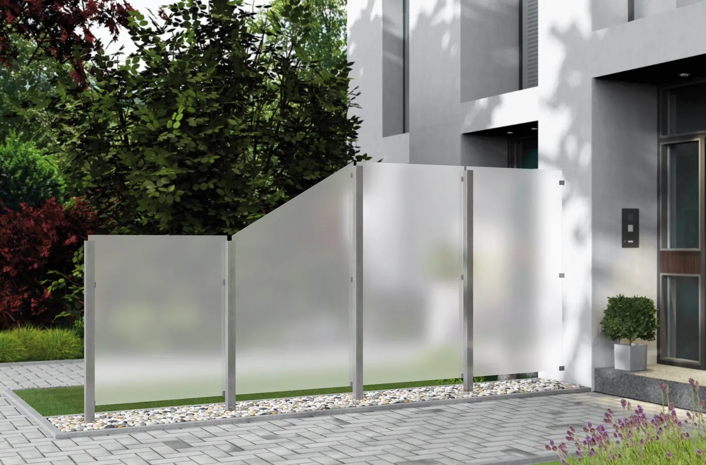 Glaselement ESG mit Siebdr.103x180/120cm