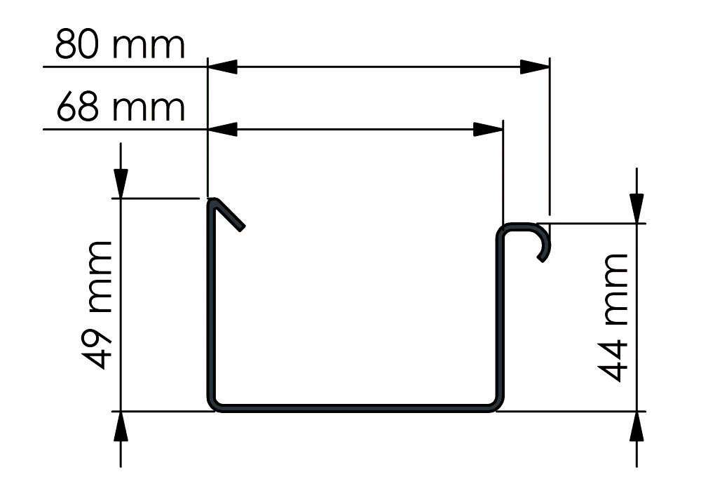 Kasten-Dachrinnenset,  Pult-/Flachdach