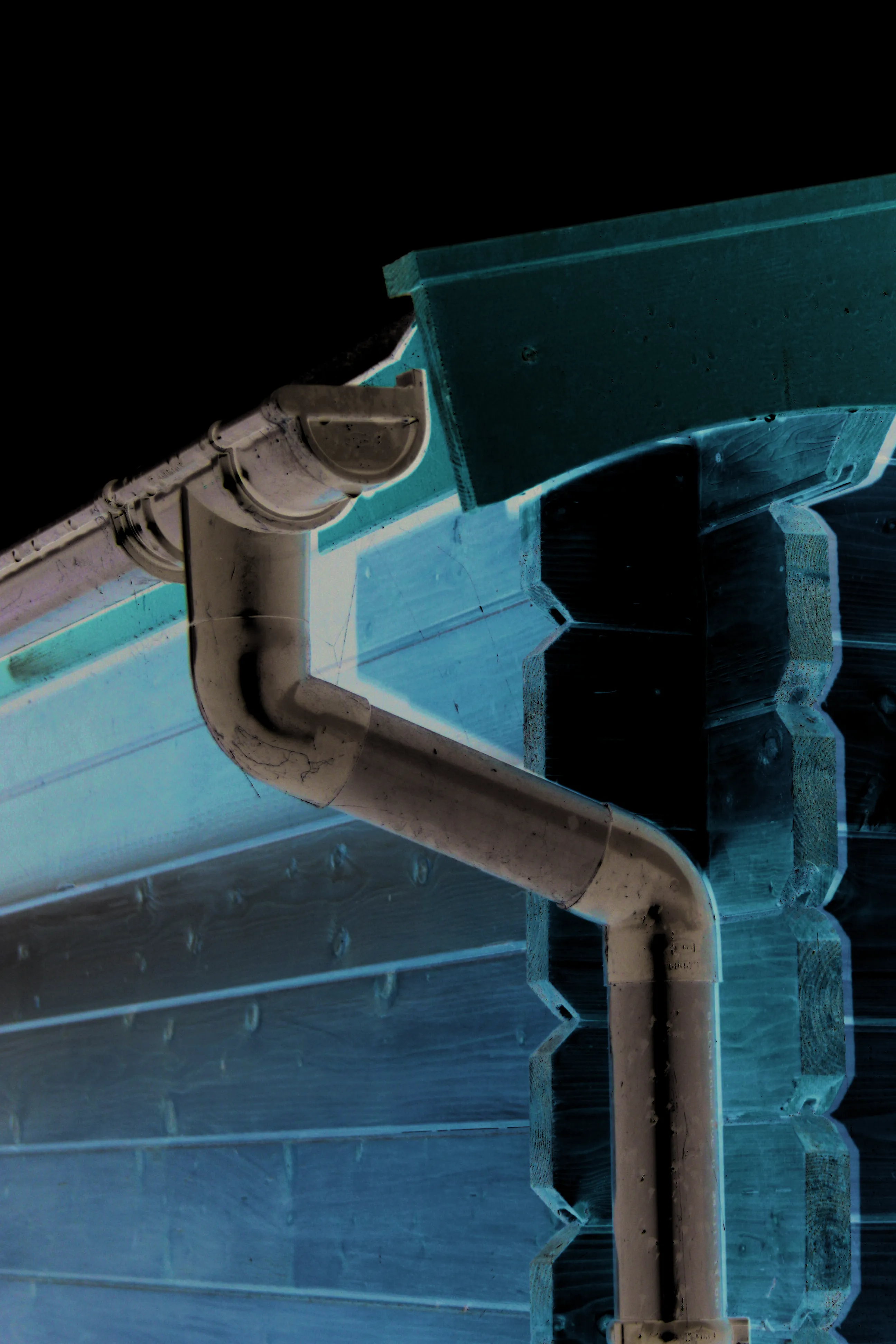 Halbrund-Dachrinnenset, Pult-/Flachdach