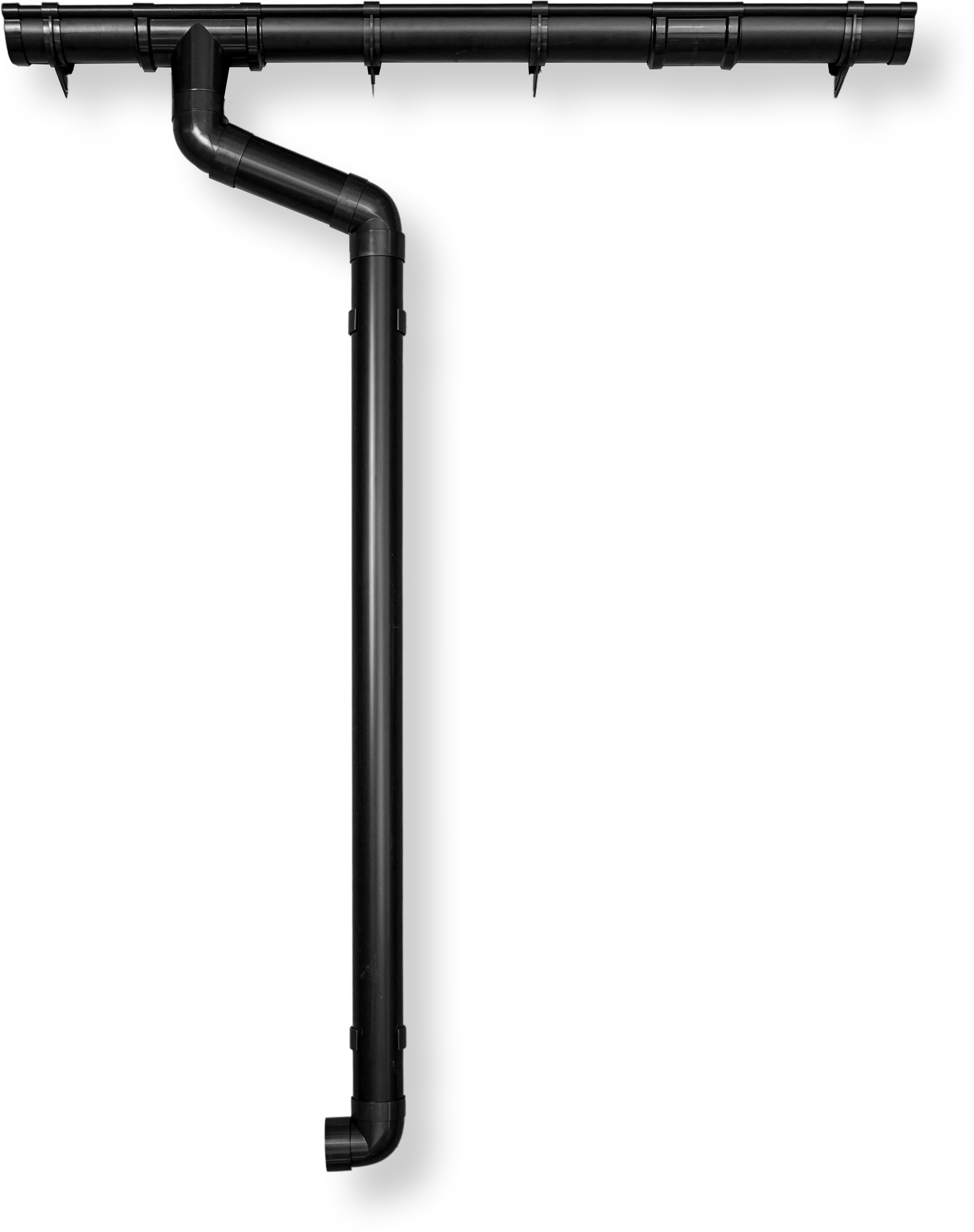 Halbrund-Dachrinnenset, Pult-/Flachdach